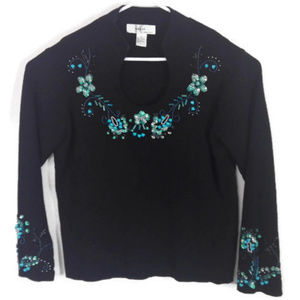 Kikit Sasson Beaded Christmas Sweater J0109